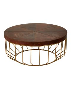 Kensington Townhouse Round Wooden Coffee Table In Brown