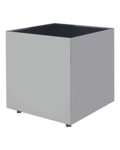 Caliana Square Glass Top Side Table In Black With Chrome Stainless Steel Base
