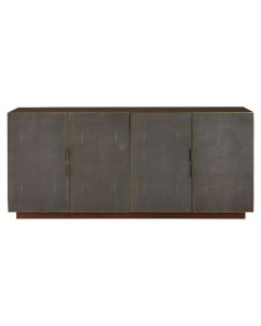 Kexby Shagreen Wooden Sideboard In Walnut With 4 Doors