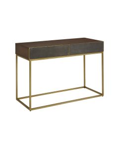 Kempton Wooden Console Table In Brown With 2 Drawers
