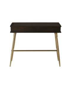 Sagor Wooden Console Table In Antique Brass With 3 Drawers