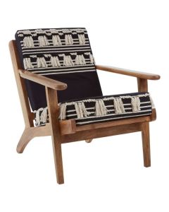 Clutton Laid Back Mango Wood Bedroom Chair In Rich Brown