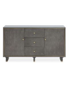 Didcot Wooden Sideboard In Shagreen Effect With 2 Doors And 3 Drawers