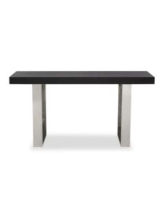 Ulmus Wooden Console Table With Chrome Metal Base