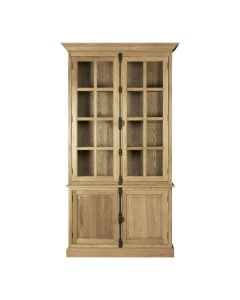 Lyon Wooden Display Cabinet With 4 Doors In Oak