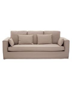 Madera Fabric 3 Seater Sofa With Cushions In Grey