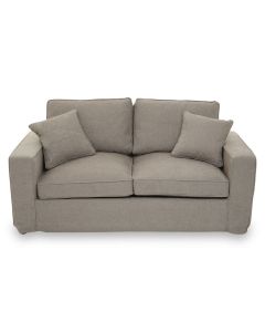 Valensole Fabric 2 Seater Sofa In Grey With Wood Legs
