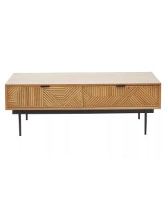 Jakara Wooden Coffee Table With 2 Drawers In Natural