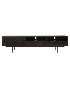 Jakara Wooden TV Stand In Black With 2 Doors And 2 Drawers