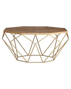Jodi Octagonal Wooden Coffee Table In Natural