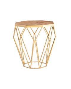 Jodi Octagonal Wooden Side Table In Natural