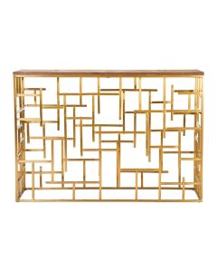Jana Rectangular Wooden Console Table In Natural