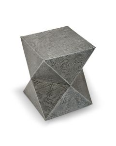 Rabia Metal Inverted Triangular Stool In Antique Zinc