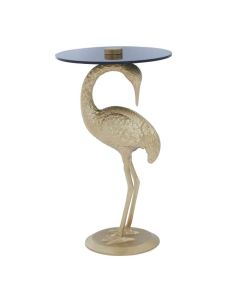 Iikka Black Glass Top Side Table With Gold Metal Base