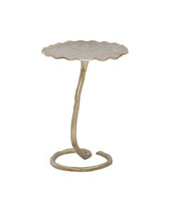 Iikka Round Metal Side Table In Gold