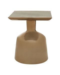 Pazo Square Metal Side Table In Gold