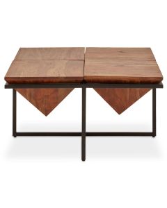 Shimla Acacia Wood Pyramid Shape Coffee Table In Acacia