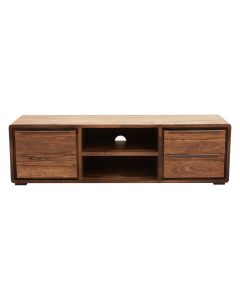 Surati Sheesham And Acacia Wood TV Stand In Walnut With 1 Door