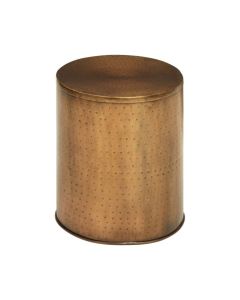 Alcester Round Metal Side Table In Brass