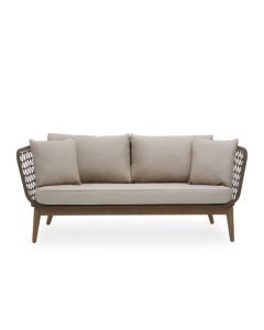 Ochoa Textile Fabric 3 Seater Sofa With Cushions In Grey