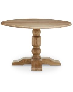 Parkside Round Wooden Dining Table In Rich Wood Grains