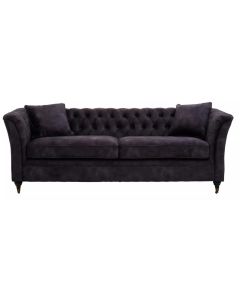 Sabrina Velvet 3 Seater Sofa In Grey