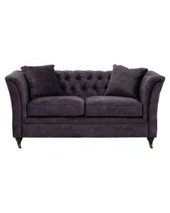 Sabrina Velvet 2 Seater Sofa In Grey