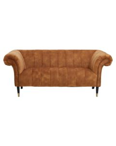 Siena Velvet 2 Seater Sofa In Gold