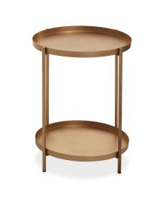 Mandoli Metal Side Table In Gold Metal Frame