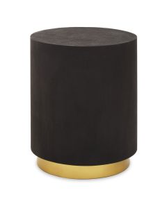 Naro Wooden Coffee Table In Black And Gold Concrete Look
