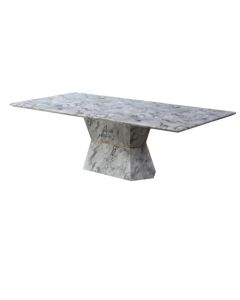 Spezia Rectangular Marble Dining Table In Grey