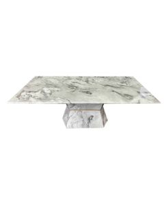 Spezia Rectangular Marble Coffee Table In Grey
