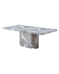 Saronno Rectangular Marble Dining Table In Grey