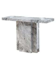 Saronno Rectangular Marble Console Table In Grey