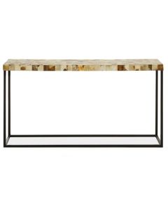 Obra Mother Of Pearl Wooden Console Table In Cream