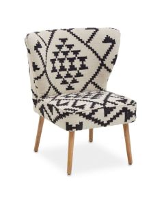 Cefena Berber Style Textile Fabric Bedroom Chair In Tribal Motifs