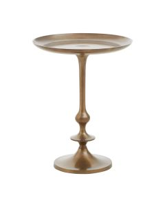 Pali Small Round Side Table In Antique Brass