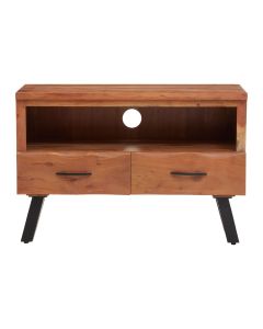 Nashik Acacia Wooden TV Stand In Acacia With 2 Drawers