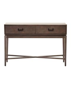 Dimaro Wooden Console Table With 2 Drawers In Antique Grey