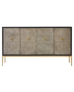 Deruta Wooden Sideboard With 4 Doors In Grey Shagreen