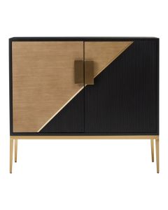 Davoli Wooden Sideboard With 2 Doors In Black