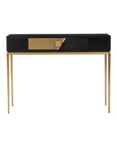 Davoli Wooden Console Table With 1 Door In Black