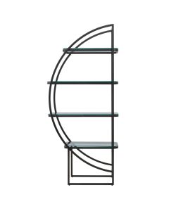 Vogue Stainless Steel Left Half Moon Shelving Unit In Black