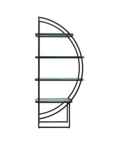 Vogue Stainless Steel Right Half Moon Shelving Unit In Black