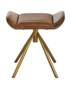 Buffalo Genuine Leather Footstool In Brown