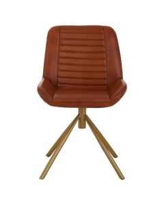 Buffalo Genuine Leather Accent Chair In Tan