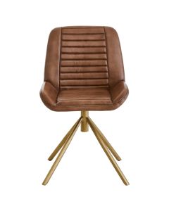 Buffalo Genuine Leather Accent Chair In Brown