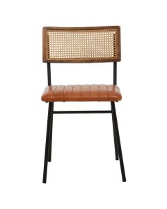 Buffalo Genuine Leather Dining Chair In Tan