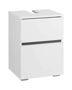 Wisla Small Wooden Bathroom Vanity Unit With 2 Doors In White