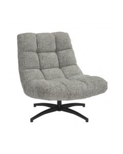 Chillax Tactile Textured Fabric Lounge Chair In Light Grey